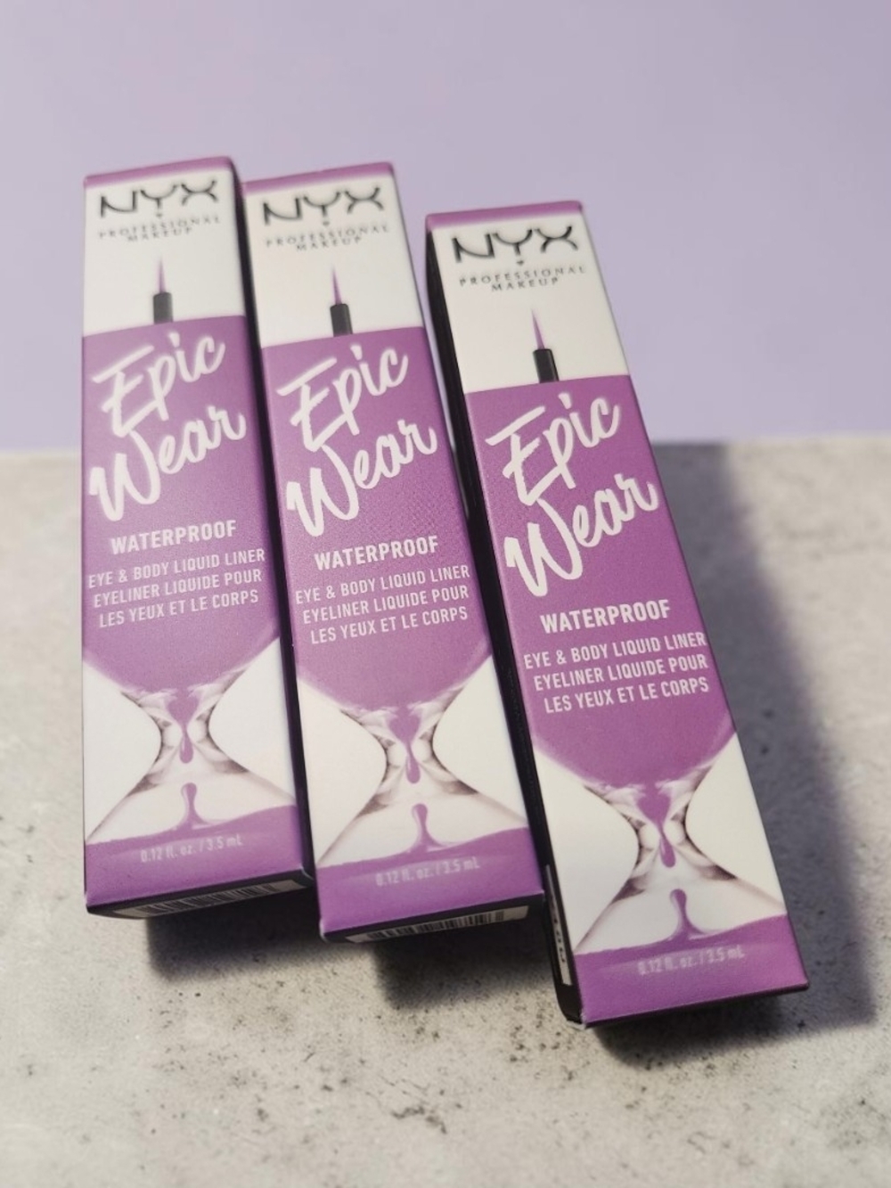 NYX Epic Wear Waterproof Eye & Body Liquid Liner — 3 Pack NIB